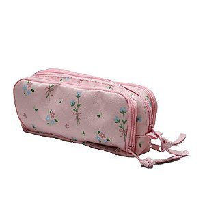 Estojo Triplo 24 Pens Boho Rosa Sabra by Sof