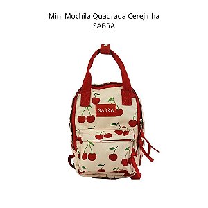 Mini Mochila Quadrada Cerejinha - SABRA - 1UN