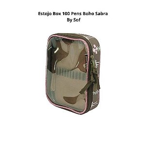 Estojo Box 100 Pens Boho Sabra By Sof