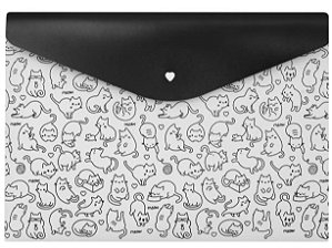 Pasta Envelope para Colorir Cat Gatos A4 – Organize com carinho, decore com criatividade! ️
