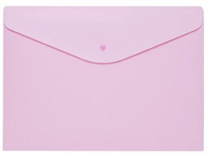 Pasta Envelope A4 Rosa Pastel– Organize com carinho
