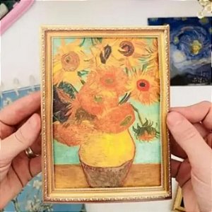 Caderneta História da Arte A6 40 Folhas Lisas - Mini Caderno de Bolso para Notas e Desenhos Artísticos Van Gogh