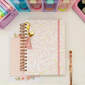 Caderno Wire O Reposicionável A5 Floral Elegante Buendia 100 Folhas Decoradas 120g