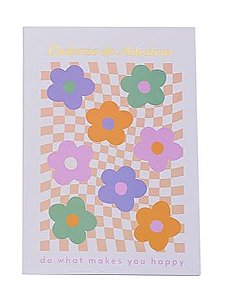 Caderno de Adesivos LOVE DAISY Molin 16 Folhas 560 adesivos