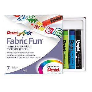Giz Pastel para Tecido Fabric Fun 7 Cores PENTEL