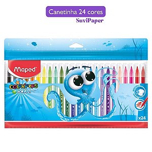Caneta Hidrográfica Oceano Color Peps Maped 24 un - Canetinha Hidrográfica
