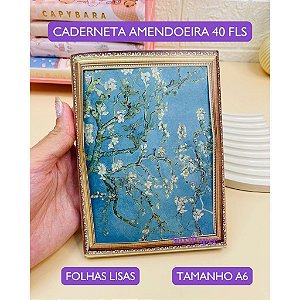 Caderneta História da Arte A6 40 Folhas Lisas - Mini Caderno de Bolso para Notas e Desenhos Artísticos Van Gogh