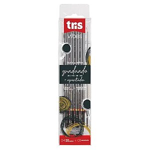 Lápis Grafite Graduado Tris Vibes Kit 4 Graduações Com Apontador Para Desenho Artístico