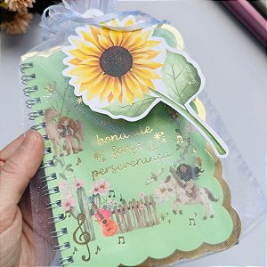 Cadernico A6 Espiral Adorável Country 40 Folhas Decoradas Buendía Caderno para Anotações