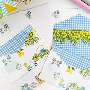 Kit Papéis de Carta -La Dolce Vita Buendía 4 Cartas e 4 Envelopes