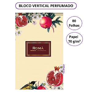 Bloco de Notas Vertical Perfumado Romã 80 Folhas Dani Fernandes Papelaria Luxo, Bloco Lista