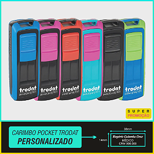 Carimbo Pocket De Bolso Personalizado Trodat 9511 Colorido