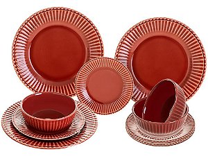 Aparelho de Jantar Terra Cerâmica 12 pçs