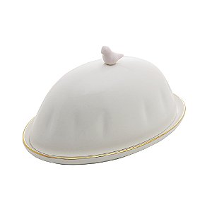 Manteigueira de Porcelana Birds Wolff