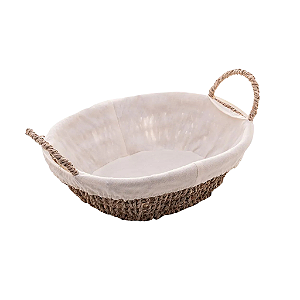 Cesto Organizador Oval Em Sisal Com Forro Wolff