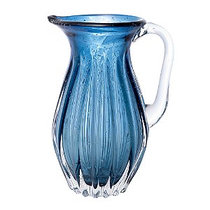 Jarra de Vidro Murano Itália Azul 800ml Wolff