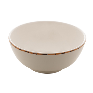 Bowl Porcelana Com Borda de Bambu