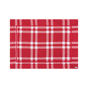 Lugar Americano Em Tecido Jacquard Xadrez