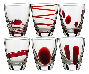 COPO LICOR 7x6x6cm 90ml VIDRO TRANSPARENTE 6PÇ
