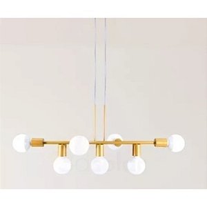 Luminária de teto Pendente Rubis 7 Lâmpadas + 7 Lâmpadas G95 Branca Leitosa