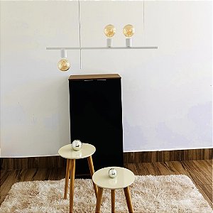 Luminária de Teto Pendente Linea 3 Lampadas para sala salao cozinha e comercio