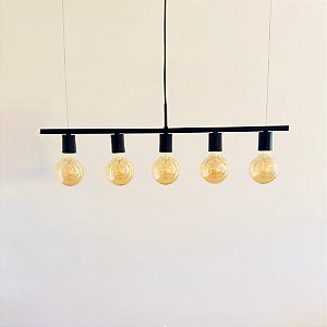 Luminária Pendente Albânia 5 Lâmpadas Moderno para Ambientes Internos