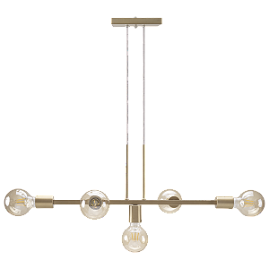 Luminária de teto Pendente Tazza 5 Lâmpadas + 5 Lâmpadas G95 Filamento