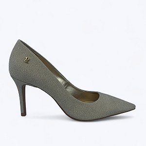 Scarpin Brilho Moon Salto Alto