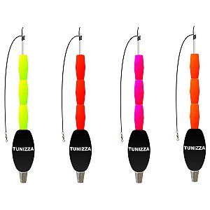 Kit C/ 2 Boias Torpedo Tunizza Rolha Tripla 63g - JrPesca