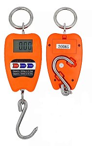 Balança de Pesca Digital LCD Mini Crane Scale - Até 200kg Alta Precisão - 2x AAA (inclusas) - Geevorks