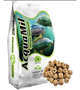Ração de Peixes Tropicais Standard 22 - Ceva P/ Pesqueiros - Furadinha - 25kg - AcquaMil