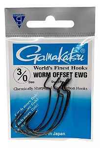 Anzol Worm Offset EWG Black - Gamakatsu