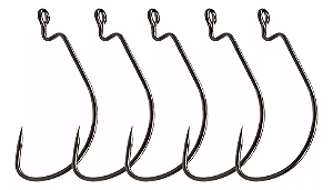 Anzol Offset Hook OH-6/0-BN - Aço Carbono Reforçado - 6/0 - Cart. 5un - Kisfishing