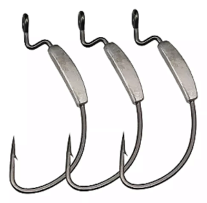 Anzol Offset Lastreado JH38 - Aço Carbono Reforçado - 5/0 - Cart. 3un - Kesfishing