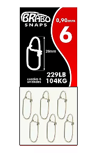 Snap Brabo Unilock - 0,90mm - 06pçs - JrPesca