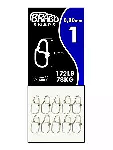 Snap Brabo Unilock - 0,80mm - 10pçs - JrPesca