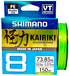 Linha Multifilamento Kairiki 8x Verde 150m - Shimano