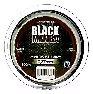 Linha De Pesca Soft Black Mamba - 0,37mm Preta - Jr Pesca