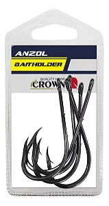Anzol Baitholder Black Cartela C/5 - Vários Tamanhos - Crown