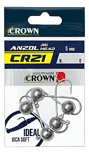 Anzol C/ Jig Head CR21 Nickel - Crown