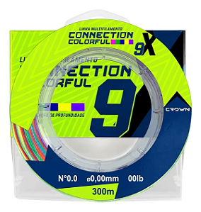 Linha Multifilamento Connection 9x Colorful 300m - Crown