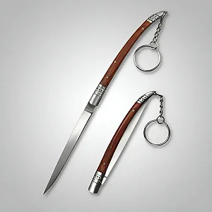 Mini Canivete Chaveiro 20cm Madeira Dobrável Portátil - Taue