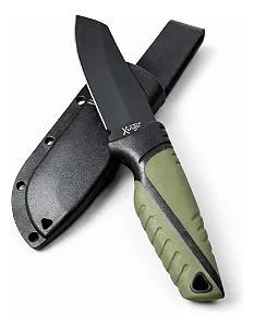 Faca Tática De Bolso Verde Musgo Com Bainha Xv3692 - Xingu