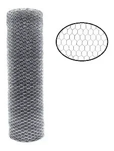 Tela de viveiro 1/2" fio 24 com 0,60 cm de altura - rolo com 50 metros