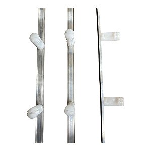 haste M1 com 4 isoladores branco  75 cm