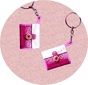Chaveirinho mini bolsa feminibna em EVA