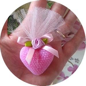 Sachê sabonete coração