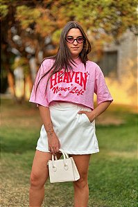 Tee Cropped Heaven Rosa