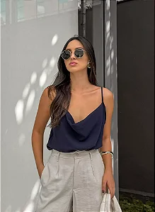 Blusa Larissa Azul Marinho
