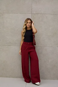 Calça Pantalona Marsala